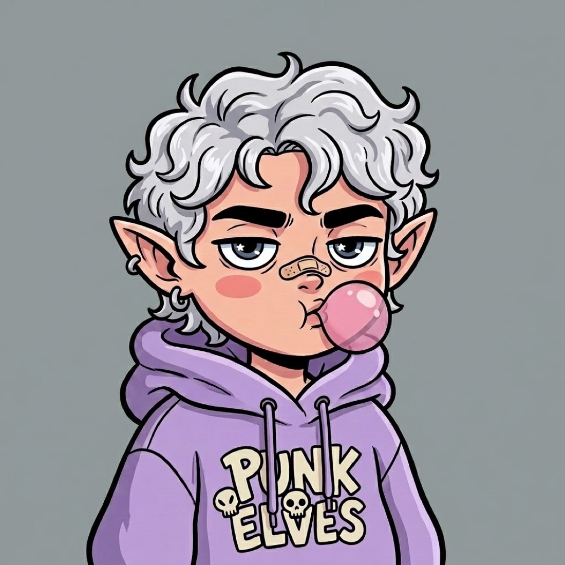 Punk Elf — lavender hoodie